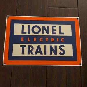 Vintage Lionel train sign